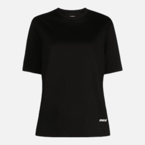 (여성) 질샌더 23SS 로고 장식 블랙 티셔츠 J02GC0109 J20073 001