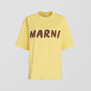 (여성) 마르니 23SS 빅로고 옐로우 티셔츠 THJET49EPH USCS11 LOY20