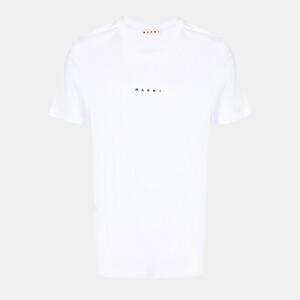 (남성)마르니 23SS 스몰 로고 화이트 티셔츠(슬림핏) HUMU0198PD USCS87 LOW01