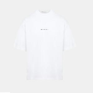 (남성)마르니 23SS 스몰 로고 화이트 티셔츠(오버핏)  HUMU0223P1 USCS87 LOW01