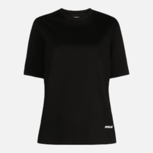 (여성) 질샌더 23SS 로고 장식 블랙 티셔츠 J02GC0109 J20073 001