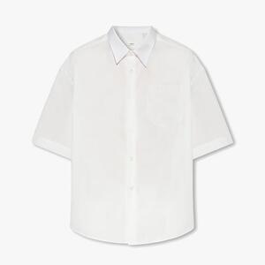 (남성) 아미 화이트 깅엄 반팔 셔츠 USH202 CO0014 168